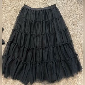 cat and jack long black tulle skirt